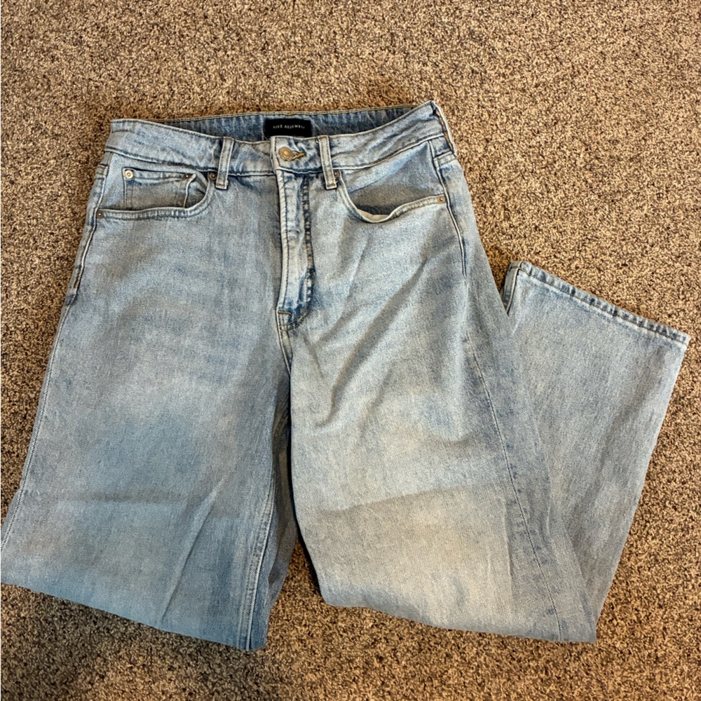 Women's Light Blue Wide Leg Jeans